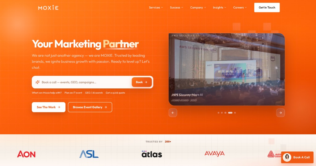 The Moxie · marketing agency site