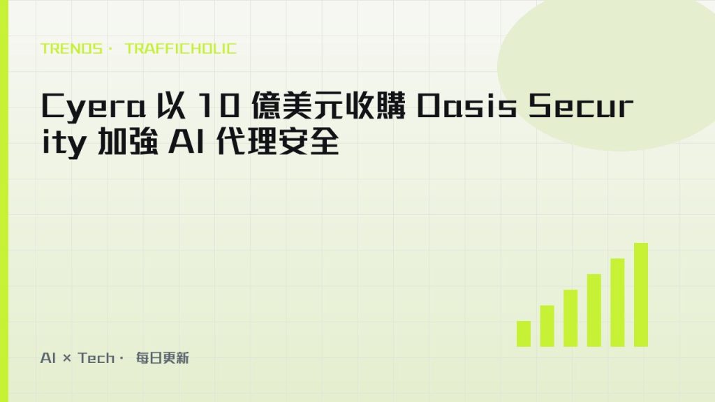 Cyera 以 10 億美元收購 Oasis Security 加強 AI 代理安全｜trafficholic AI趨勢